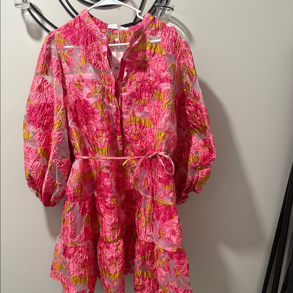Gingham & Heels Pink  Floral Dress
